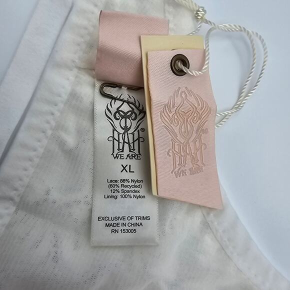 Free People We Are HAH Womans size XL Don't Cross Me Halter Bralette White NEW - Picture 6 of 8